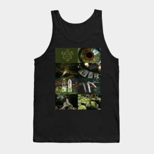 green forest collage Tank Top